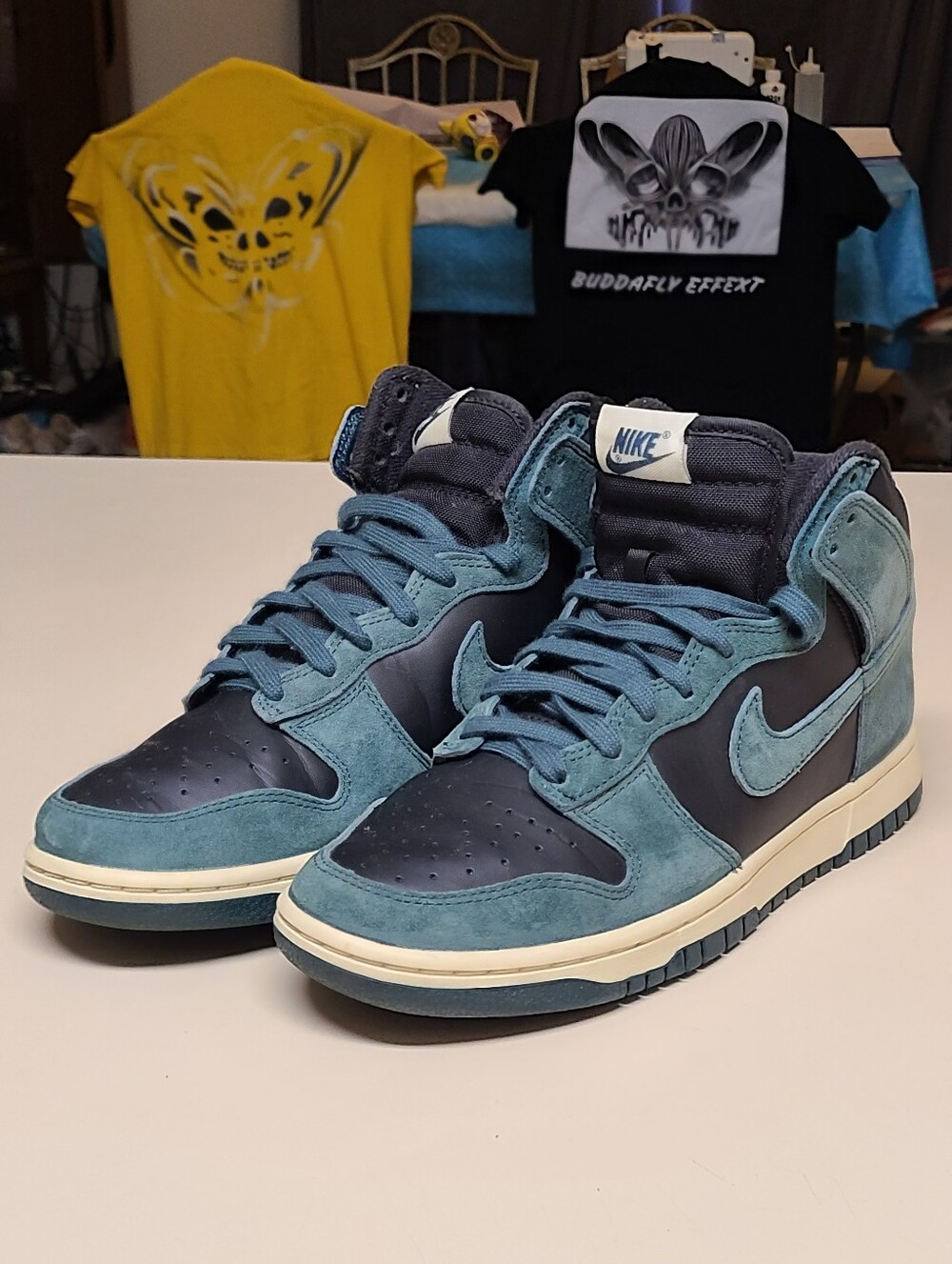 Nike Dunk High Retro Premium Faded Spruce casual skateboard sneakers size 9